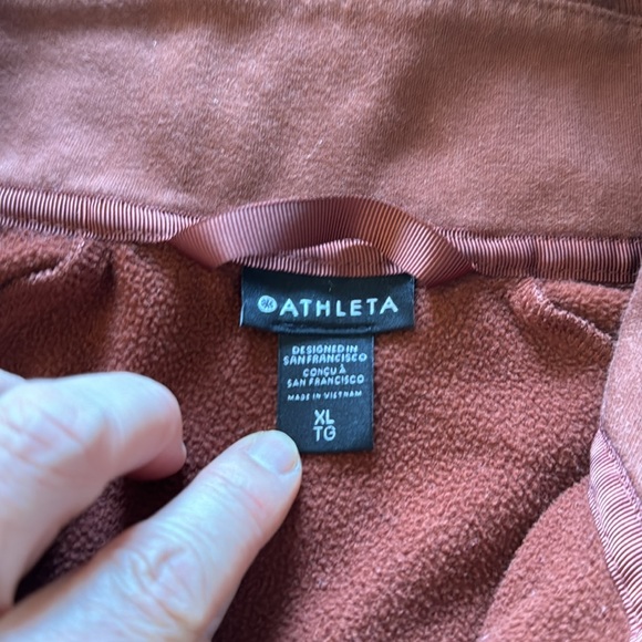 Athleta Rust Zip-up Hooded Sweatshirt - Picture 4 of 9